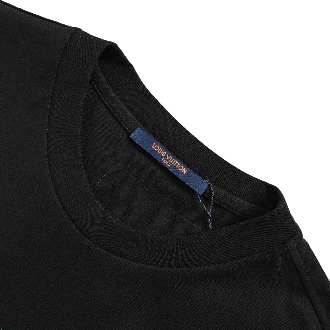 Louis Vuitton/Louis Vuitton 24ss embroidered three-letter short sleeves